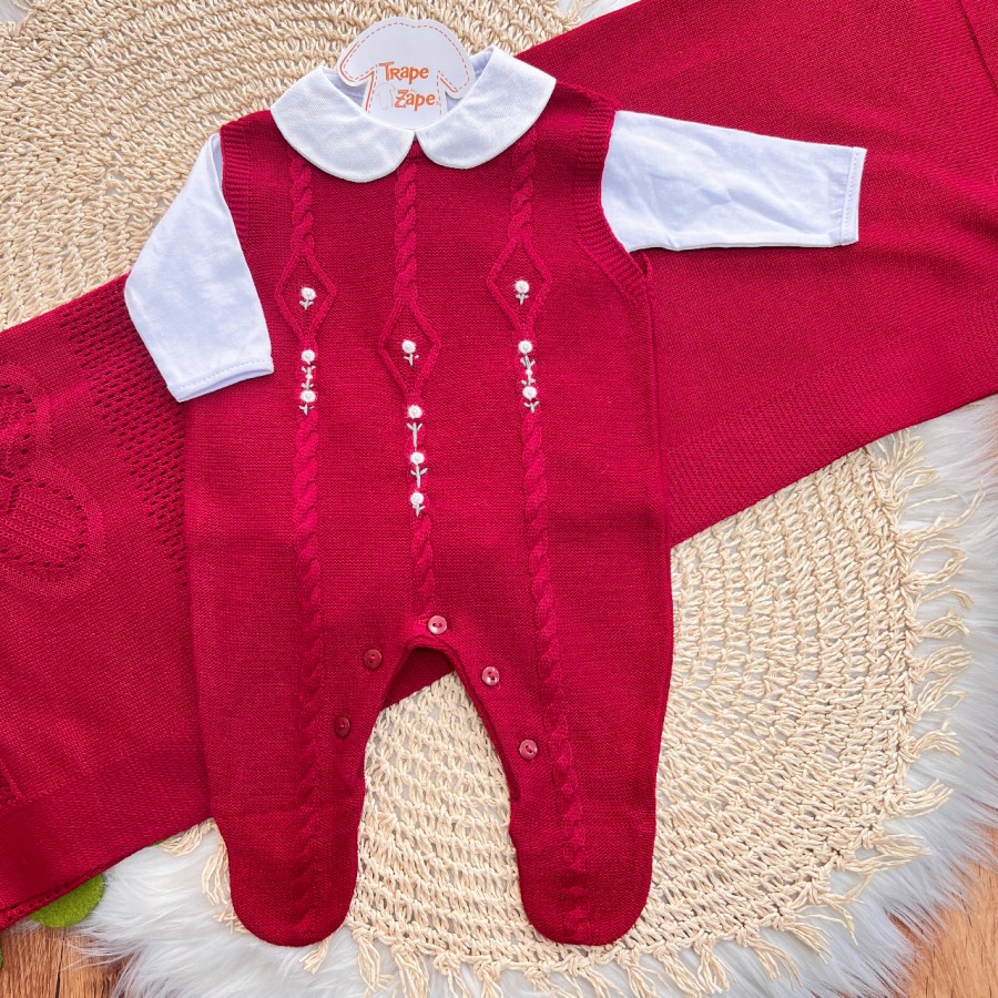 Saída de Maternidade Tiffany - Vermelho Saída de Maternidade Tiffany - Vermelho
